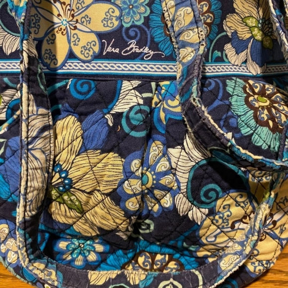Vera Bradley Mod Floral Blue Hannah Quilted Handbag & Wallet - Picture 7 of 16